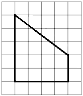 A quadrilateral is shown on a grid.